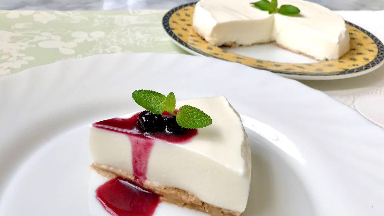 水切りヨーグルトで作る低脂肪ベイクドチーズケーキの作り方・レシピ 脂肪0ヨーグルト使用コリスのお菓子作りブログ