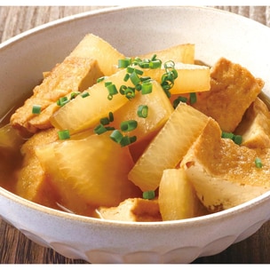 おでんの味のしみる大根。米ぬか不要