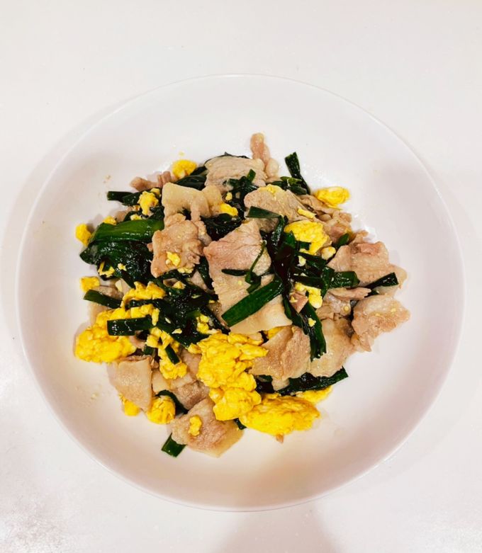 簡単豚ニラ玉の作り方