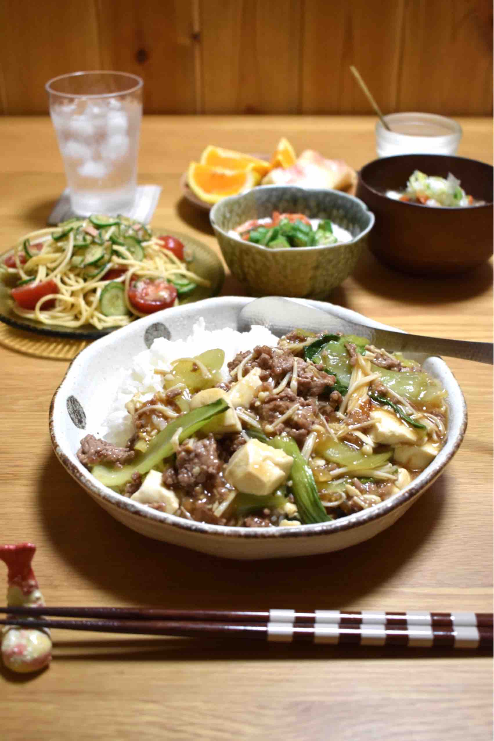 ひき肉と青梗菜のピリ辛炒め。 ごはんが進む・スピード炒め の献立。アルコールディスペンサー。 : ちょりまめ日和ちょりママ 西山京子 オフィシャル料理ブログ Powered by ライブドアブログ