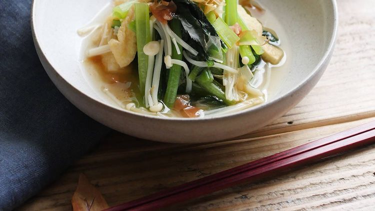 食感もおいしい！小松菜とえのきのおひたし