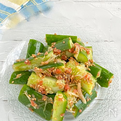 超簡単♪きゅうりの梅かつお和え