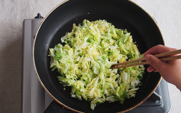 キャベツとチーズの重ね焼き