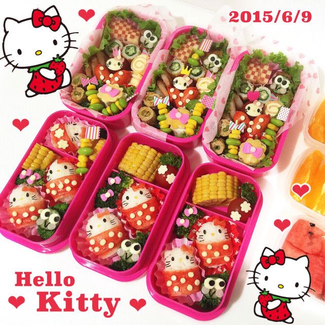 キティ♡可愛い♡キャラ弁♡おかず♡女の子