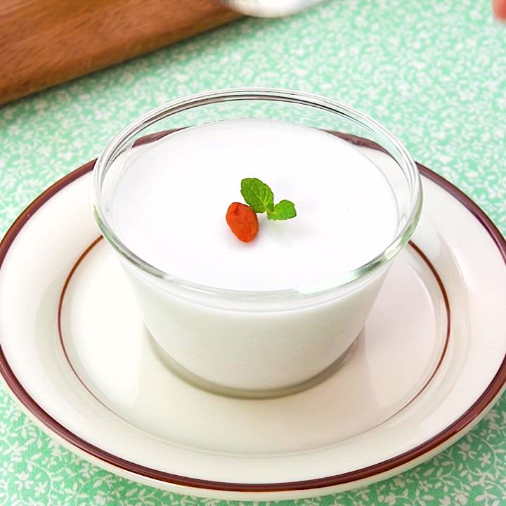 乳製品なし「豆乳とココナッツミルクのパンナコッタ」