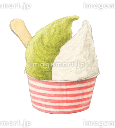 無料イラスト素材「ソフトクリーム 抹茶 」ダウンロードかわいい無料イラスト 印刷素材.net