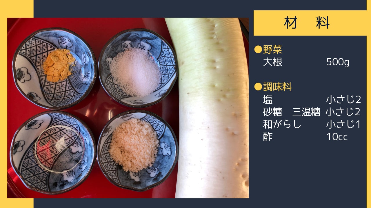 きょうの料理 大根のあっさりからし漬けのレシピ 大原千鶴さん大根1本使い切り