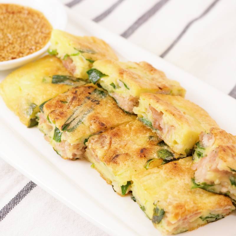 基本の米粉チヂミ にらとにんじんで野菜チヂミ - 米粉おやつLabo