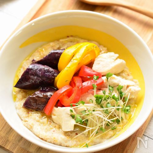 レンジでお手軽 オートミールで中華粥