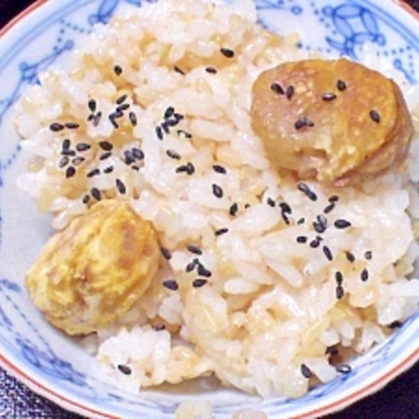 混ぜるだけ！簡単栗ご飯スティックおにぎり