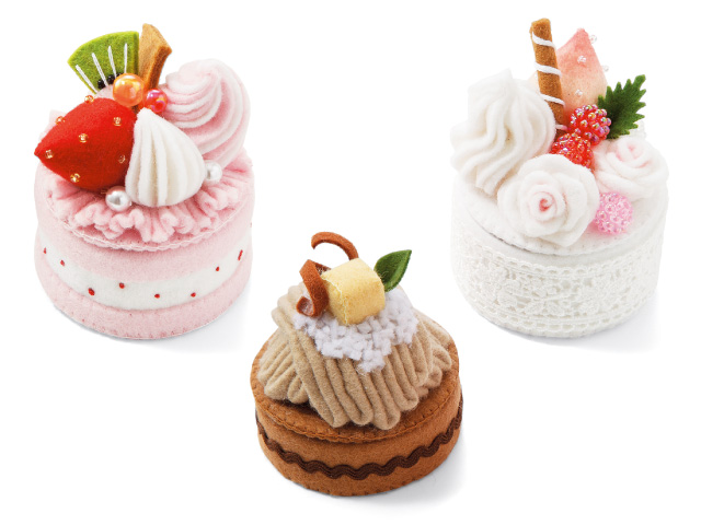 型紙あり フェルトを使ったショートケーキの作り方
