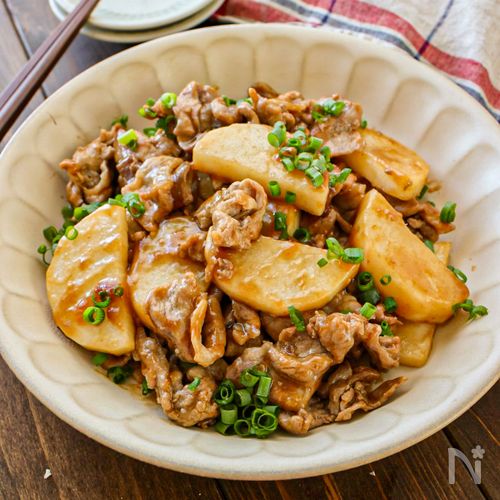 レシピ 豚肉と長芋のバターオイスター炒め - しにゃごはん blog