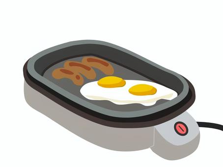 ホットプレート ごはん 線画イラスト - No: 1992540無料イラスト・フリー素材なら「イラストAC」
