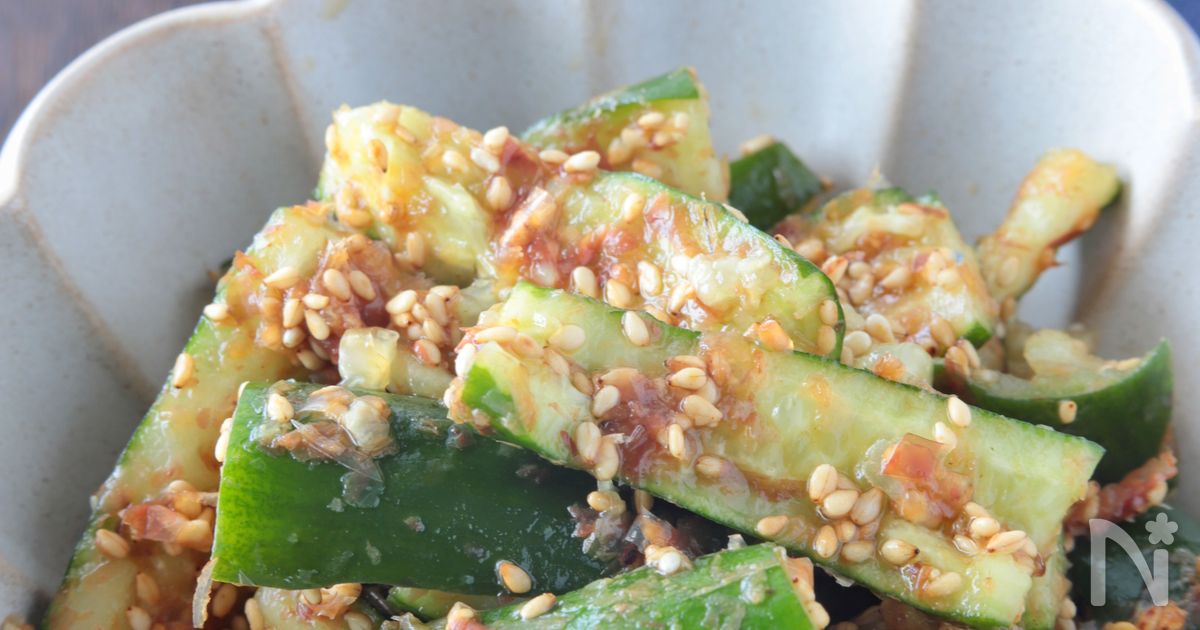 きゅうりの浅漬けおかか和え♪