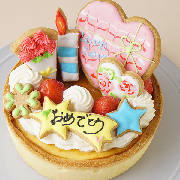 イチゴタルトに大きな1 2birthdayアイシングクッキー鹿児島お菓子厨房 addPatisserie
