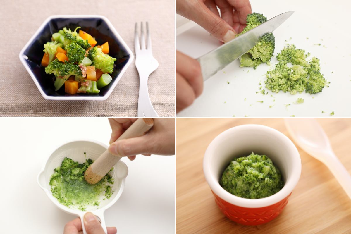 手づかみ食べに！ レンジで簡単！ブロッコリー 離乳食後期 写真で分かりやすく