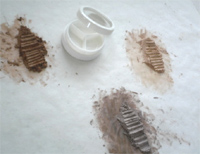 手作りアイシャドウ、チークのカラー材料オレンジフラワ