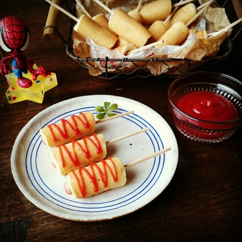 揚げないから子供も喜ぶ！チーズ&アメリカンドッグ♡