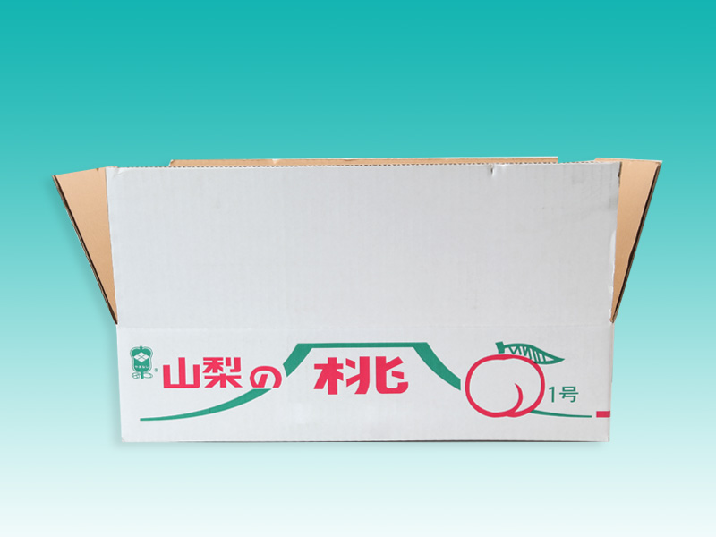 屋号必須 ヤマニパッケージ 桃箱 L-291 AP桃太郎中 335×230×110mm