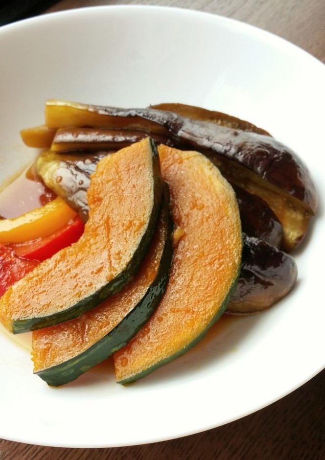 めんつゆで簡単♪かぼちゃの焼き浸し レシピ・作り方Tasty