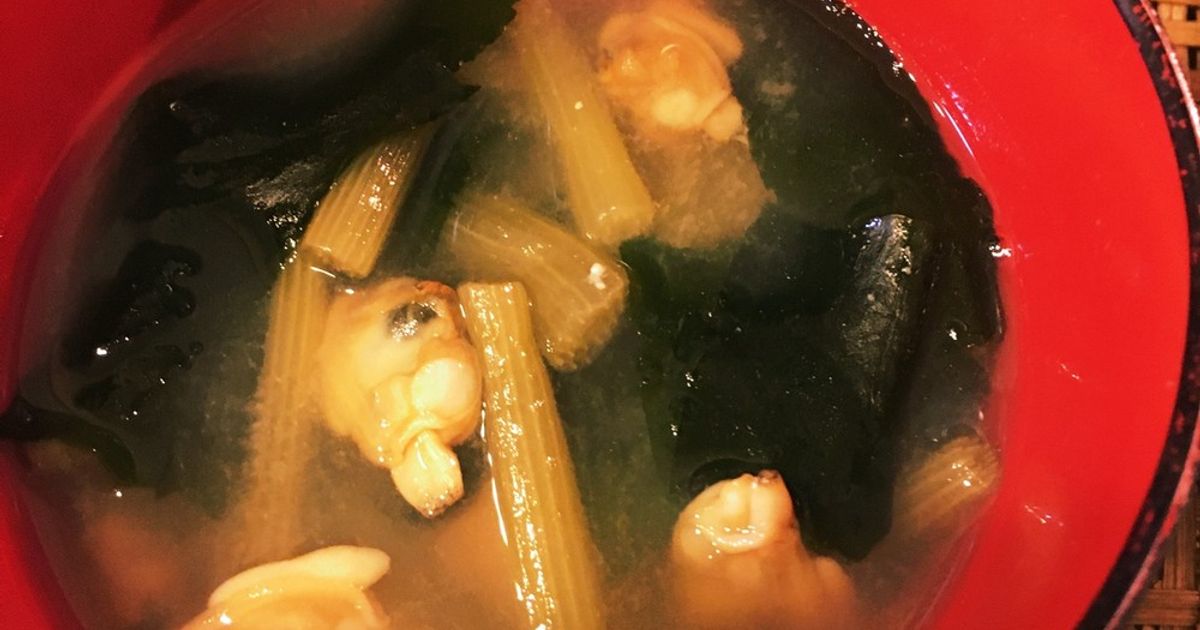 フキの葉味噌汁:ちょっとほろ苦くてもいいよ