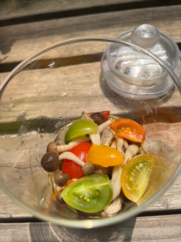 きのことなすのレモンマリネ