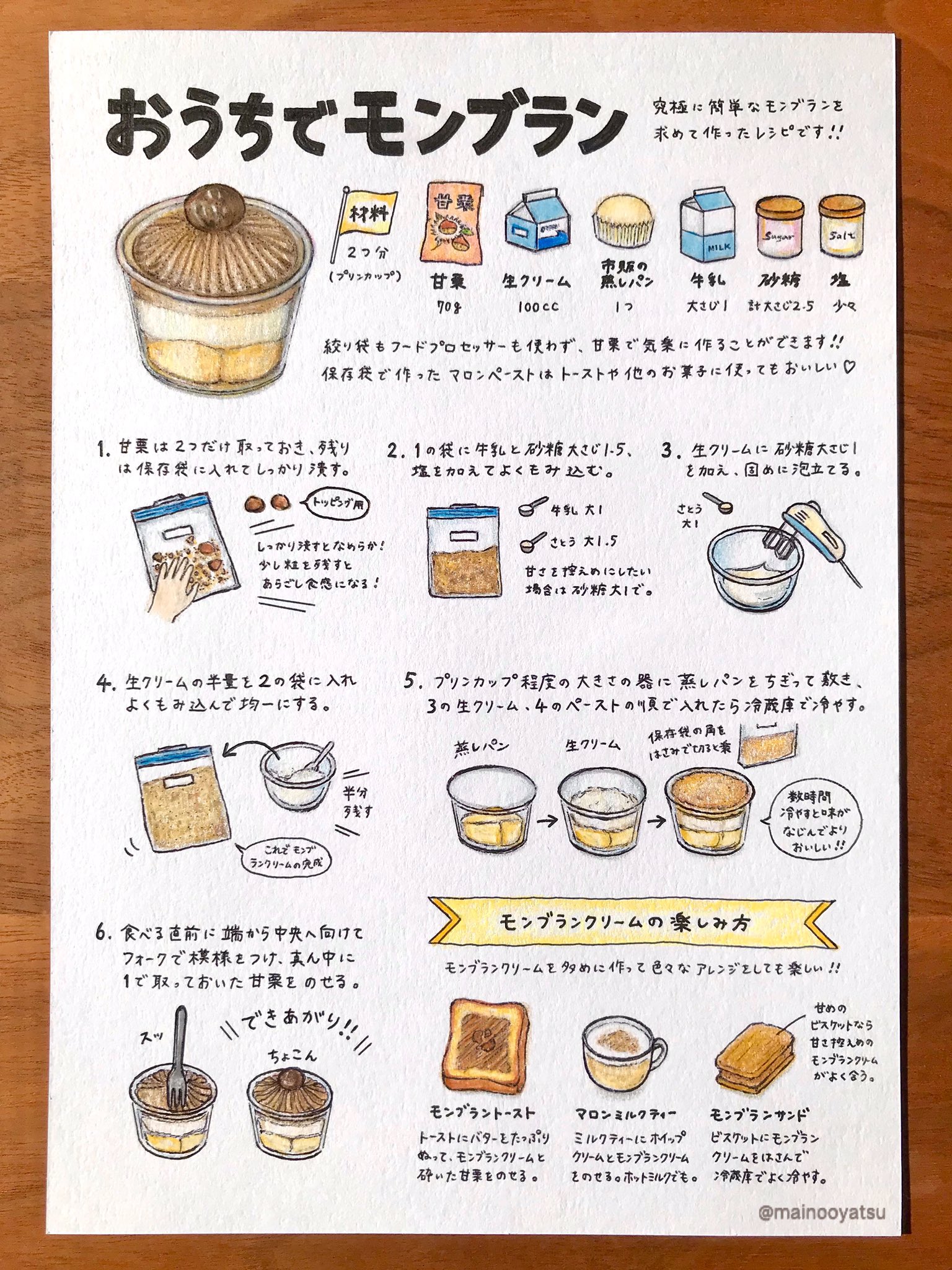 ●甘栗のモンブラン風