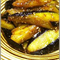 豚バラとなすのたれつゆ炒め