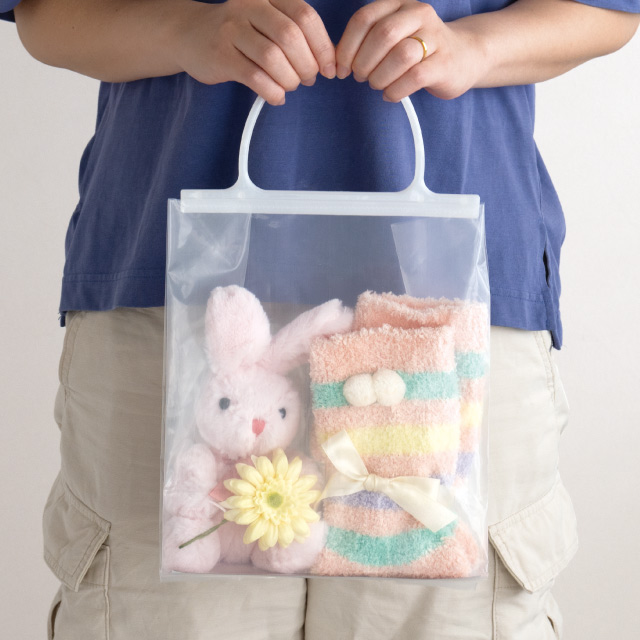 Amazon3world ラッピング 袋 透明 手提 バッグ ギフト用 花 お菓子 ぬいぐるみ プレゼント 包装 SW184212枚S40x15cmギフトバッグ・袋文房具・オフィス用品