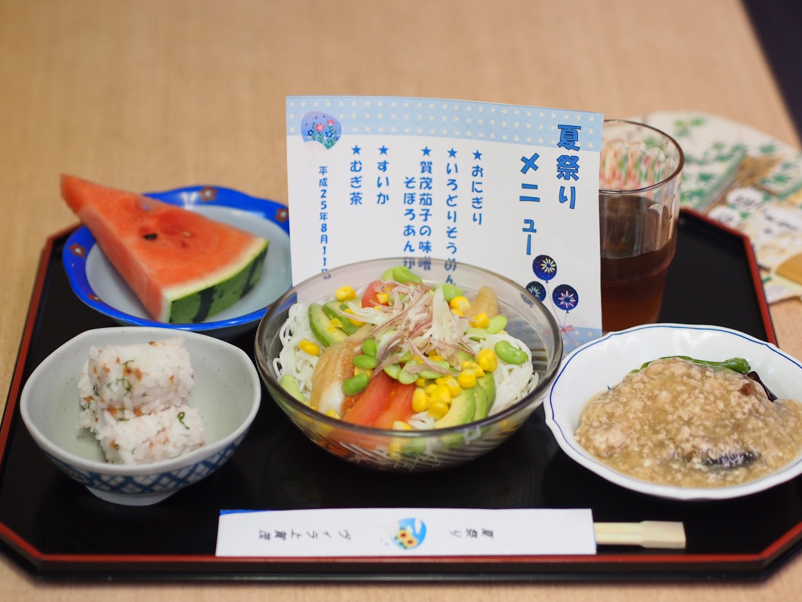 夏祭り風ランチツクイ・サンフォレスト横浜センター北サービス付き高齢者向け住宅 介護のことならツクイ