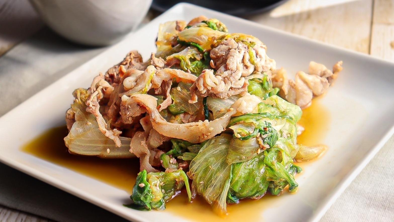 豚肉とレタスのレンジ蒸しクラシル