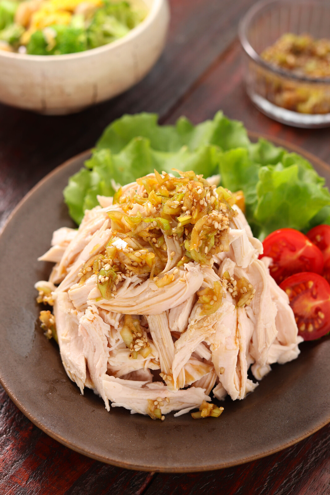 茹で鶏のぽん酢ソース添え孝太郎のレシピブログ