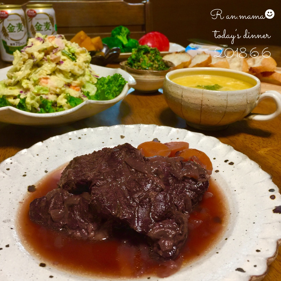 牛スネ肉とじゃがいもの甘辛すき煮