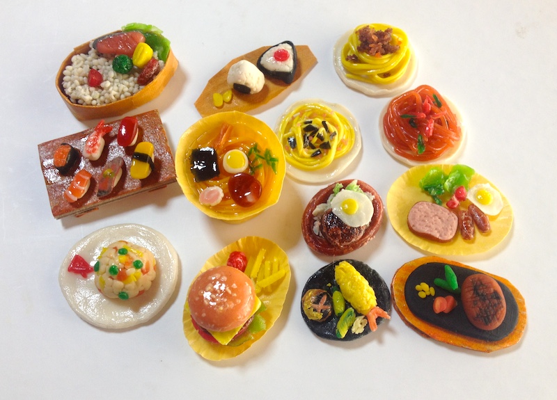 小麦粉粘土の作品☆100均の小麦粉ねんどでミニュチュア食品作りトドログ