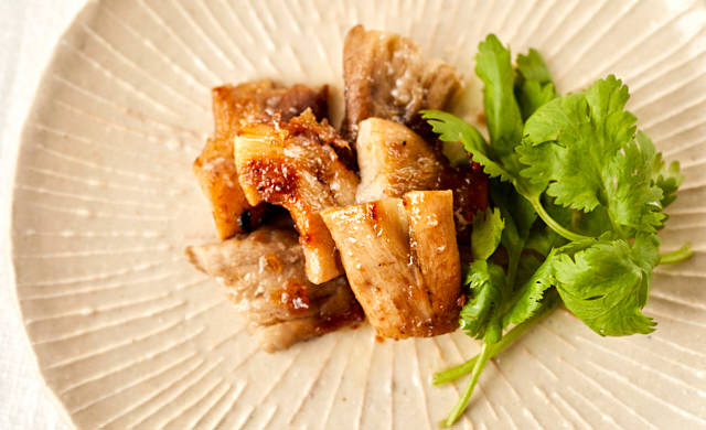 ほうれん草と椎茸の軸のおひたし