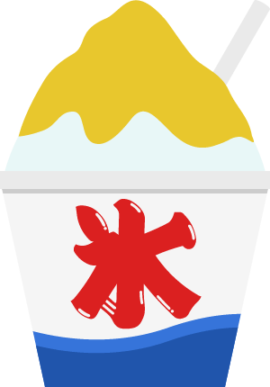 ３種のかき氷：イラスト無料