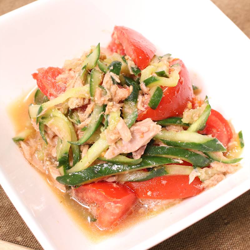 YouTube支持率No.1サラダ！「きゅうりとツナのかにかまサラダ」 ゆるうま200円ごはん 3- レタスクラブ