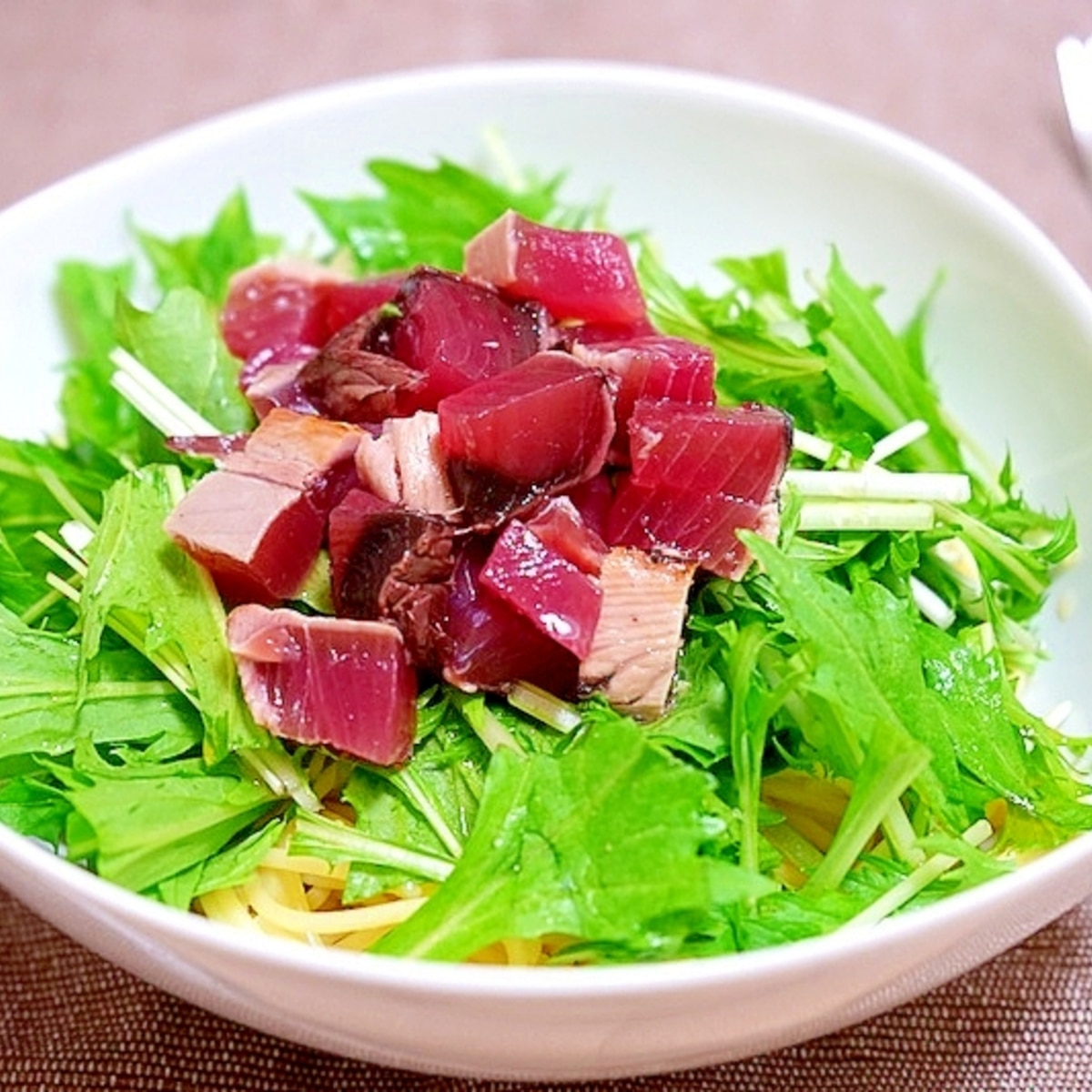 レシピ詳細 かつおのペペロンチーノ 美味食彩平和堂のWEB COOKING CARDメニュ