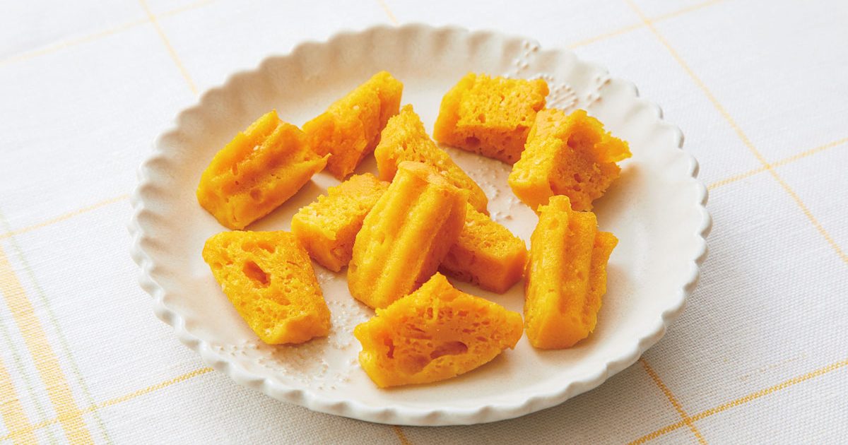 電子レンジかぼちゃ蒸しパン