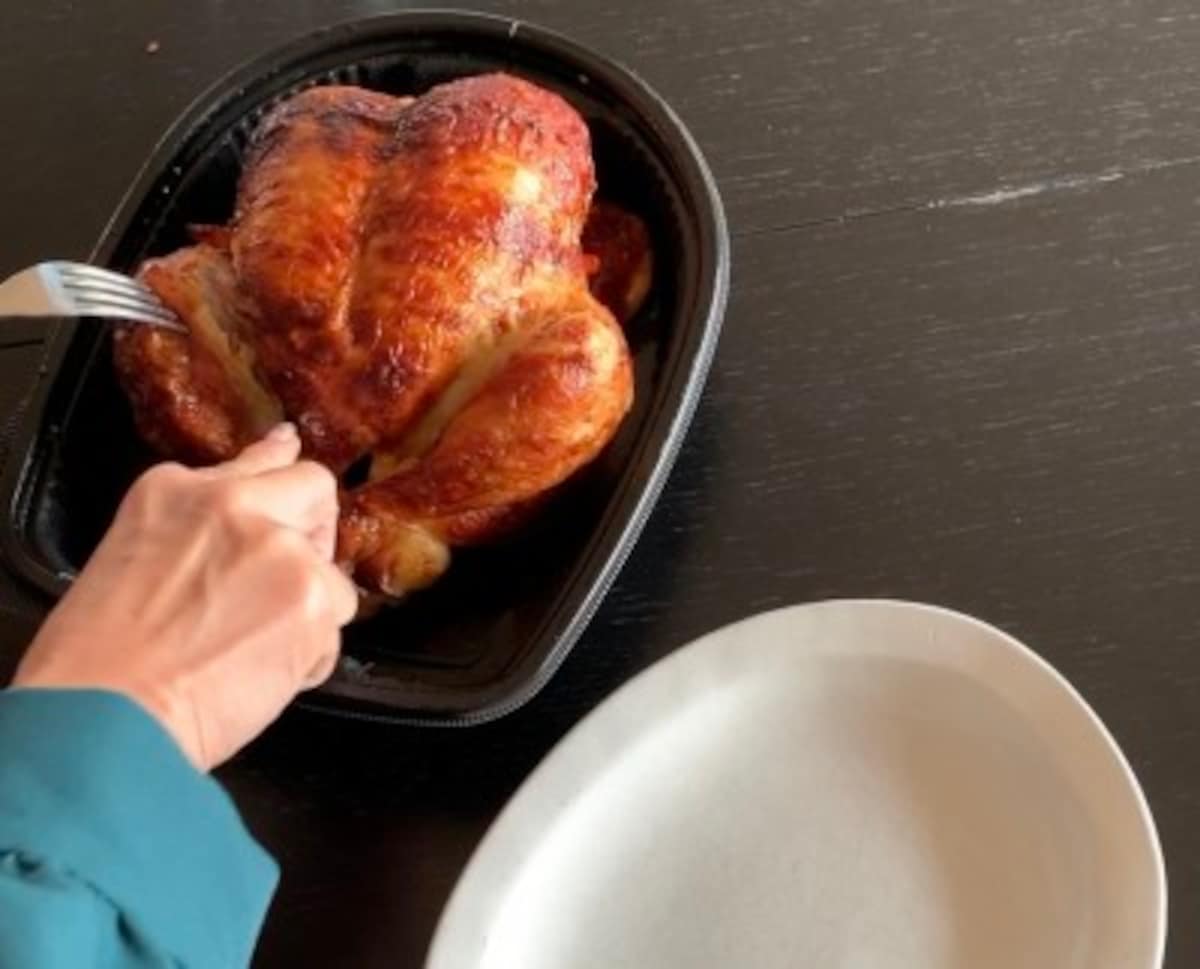 コストコロティサリーチキンの温め方TikTok