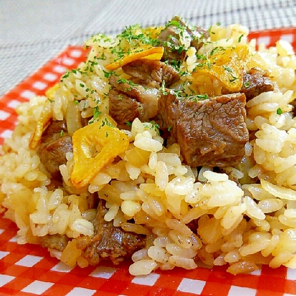 ワンパンで簡単 ビーフペッパー風味ライス