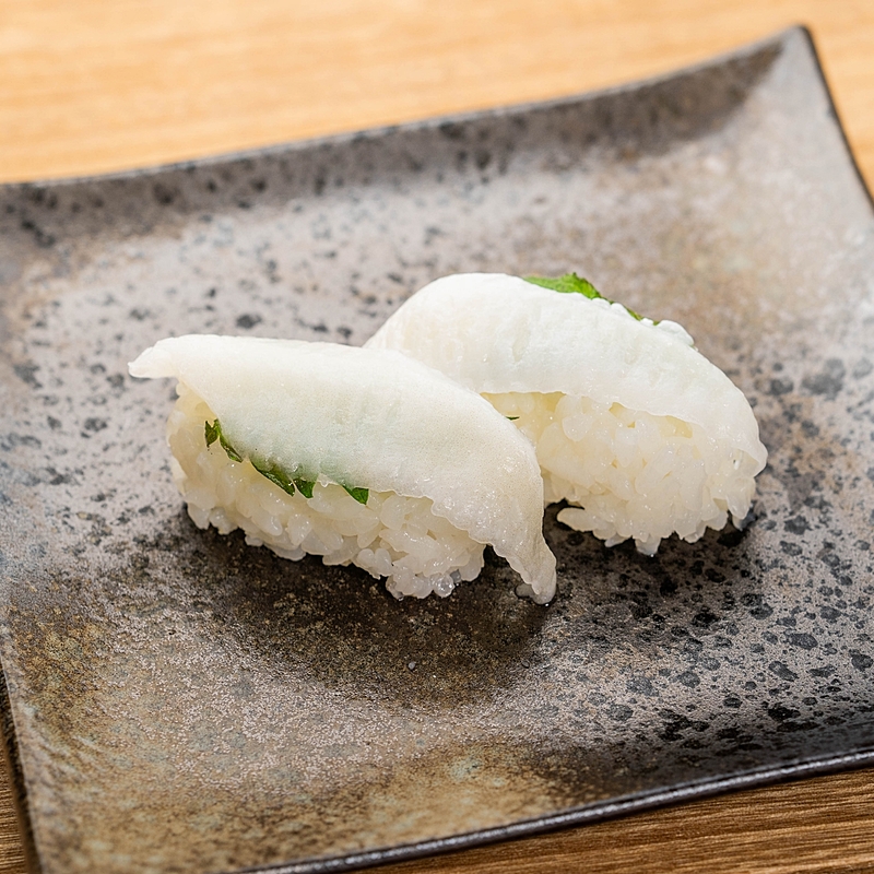 仙台駅駅弁 伯養軒の炙りえんがわずし＆笹巻きえんがわずしなまこマン