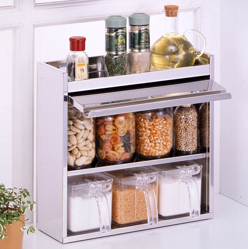 調味料ラック 調味料入れ スパイスラック キッチンラック 調味料収納 組み立てが簡単 調味料棚 滑り止め 防汚 防錆 防油 大容量 台所収納ラック卓上収納 キッチン収納 化粧品収納 省スペース シンク下収納 多目的棚 holosbird-goods1 キッチン 収納 調味料ラック 調味料