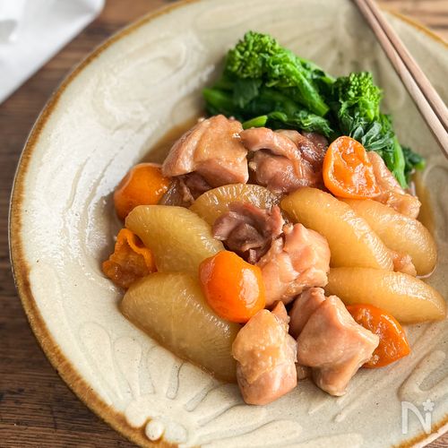 “フライパンで”鶏肉と大根と金柑の炒め煮