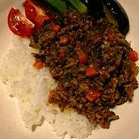 ゴーヤと彩り野菜のキーマカレ