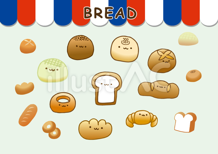 ご飯とパン：イラスト無料