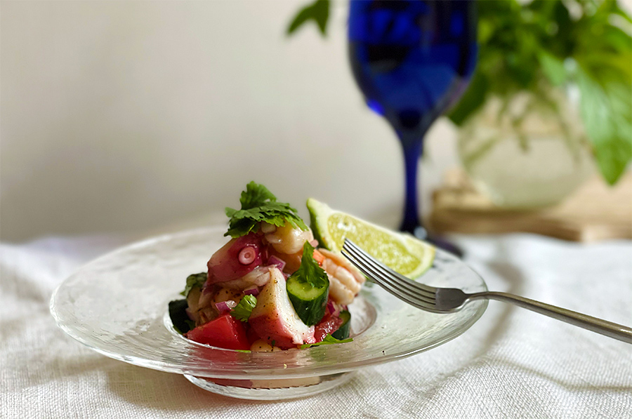 タコのセビーチェ&KAGOME