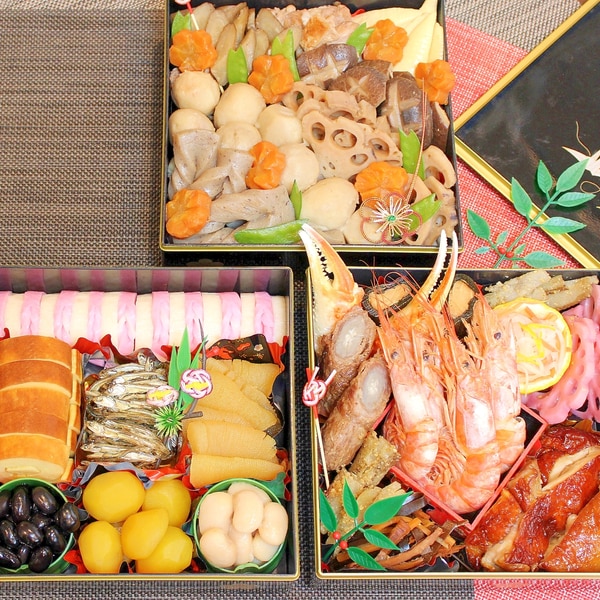おせち料理の盛り付け おひとり様用重箱hanarikitchen.com