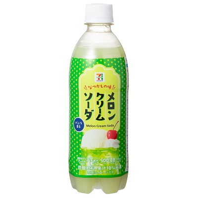 グラスに注ぐだけで簡単！ メロンクリームソーダ