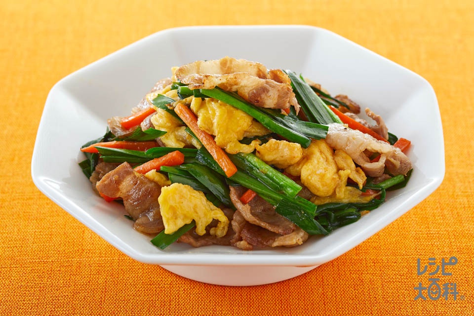 豚バラ肉のスタミナニラ玉炒めレシピ